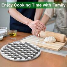 1PC Aluminum Alloy Dumpling Maker - 37-Hole Manual Pasta Press, Suitable For Pasta, Wonton And Meat Dumplings, Easy-To-Use Kitchen Gadget, Suitable For Home Baking And Dumpling Making, Dumpling Mold, Compact Design, Pasta Lovers, Kitchen Supplies, Kitchen Gadgets, Kitchen Accessories, Home Kitchen, Kitchen Supplies - View 11
