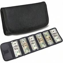Carteras De Cuero Genuino, Rfid, Delgadas, Billetera Triple - Negro - Ver 6
