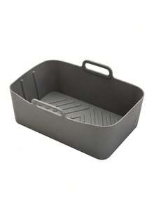 1pc Silicone Liner Mat For Air Fryer, Rectangular Reusable Air Fryer Baking Tray Insert, Non-Stick, Easy To Clean, Back To School