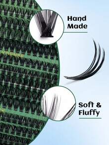 300pcs Eyelash Extensions, D Curl 9-16mm Mixed Length DIY Lash Extensions, 30P+40P+50P, Fluffy Segmented Lash Extensions, Natural Cluster Lash Extensions, Mixed Length Lash Extensions, Faux Mink Segmented Lash Extensions - D - View 3