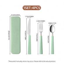 Bộ dao nĩa du lịch bằng thép không gỉ di động, bao gồm nĩa, thìa và hộp đựng - Lý tưởng cho văn phòng, trường học, dã ngoại, cắm trại và các hoạt động ngoài trời, rất phù hợp cho mùa tựu trường (đặc biệt là học sinh). - - - Xem 9