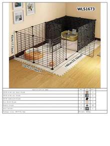 Modular Dog Fence, Indoor Pet Puppy Cat Barrier, Small Dog Kennel Panels, Free Combination Isolation Gate