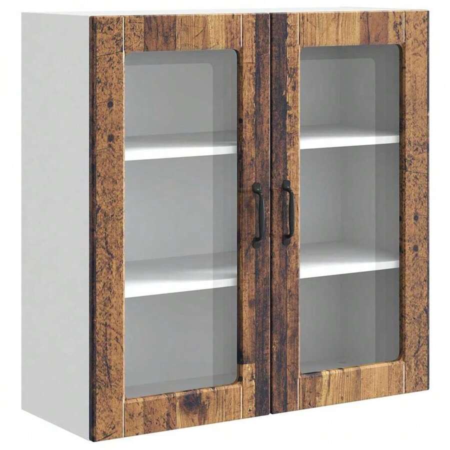 vidaXL Armario de cocina con estante madera antigua 80 x 31 x 80 cm - Marrón - Ver 1