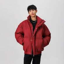 Men Sports Winter Coats - Red - View 10