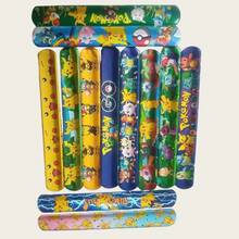 pokemon 36/24/12/1pc Set Pokémon Series PVC Material Anime Pocket Monster Pattern Slap Bracelet, Game Slap Circle Wristband, Sewing Anime Character Bracelet, Holiday Party Gift (Random Delivery)