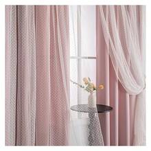 Pink Curtains For  Bedroom, 63 Inch Blackout Curtains, Cute Polka Dot Sheer, Grommet Top, 52x63, 2 Panels - 如圖05所示 - 查看 1