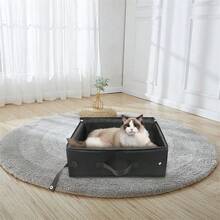 Foldable Cat Litter Bag, Portable Waterproof Cat Litter Box,Durable Oxford Cloth Collapsible Cat Litter Box,Scratch-Resistant, Waterproof Lining For Car And Outdoor Use - one-size - View 6