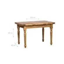 Biscottini - Mesa de comedor rústica fabricada en Italia de 120 x 80 x 80 pulgadas mesa de comedor extensible Mesa de comedor rústica artesanal Mesa de madera Mesa de granja - Natural - Ver 3