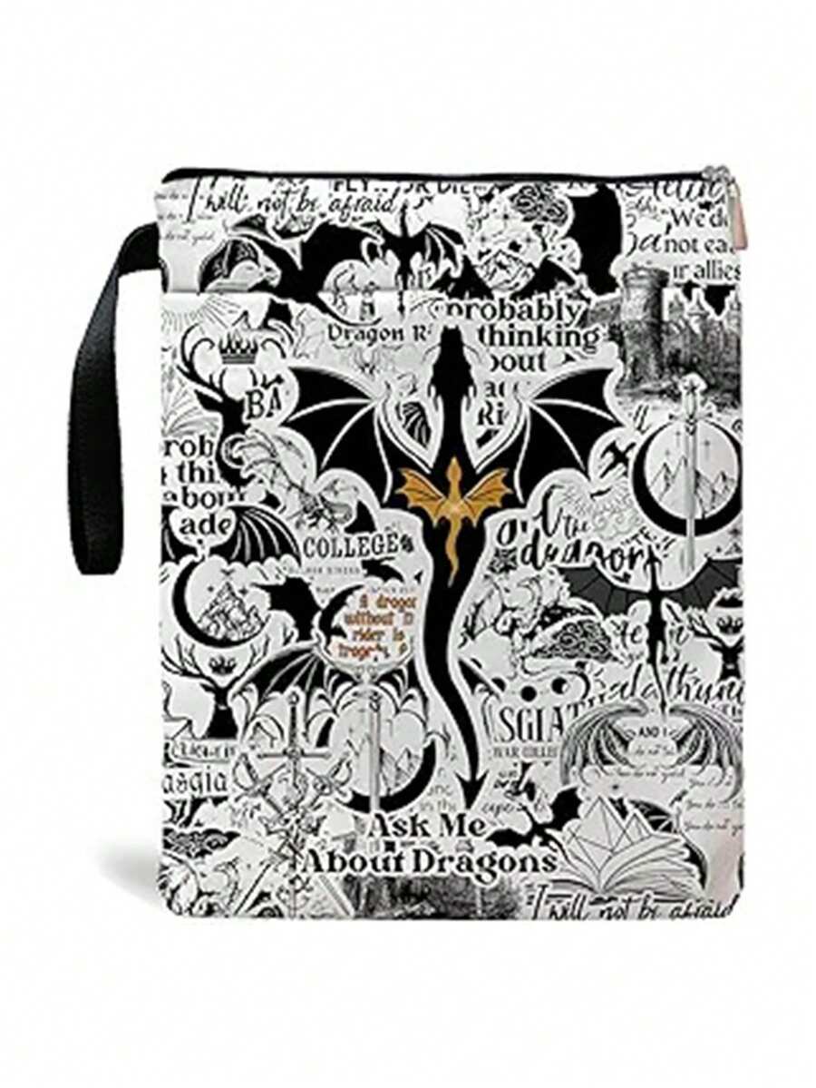 Portada de libro con tema de dragón de academia oscura romántica, regalo para lectores de novelas de fantasía, regalo de marcapáginas, regalo de inspiración para libros, portada de libro de bolsillo, regalo de libro con tema de dragón, de vuelta a la escuela, útiles escolares - Multicolor - Ver 1