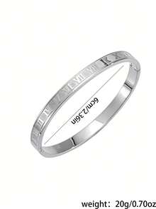 Camhanno 3/1pc Elegant & Refined Stainless Steel Bracelets For Women - Sleek Mixed Texture Design + Smooth Detail Accents, Ideal For Romantic Dating Scenarios, Soft Visual Effect Enhances Your Feminine Grace, Comfortable To Wear Without Irritation, Easy To Match With Feminine Dresses Or Blouses, Creates An Approachable & Stylish Vibe On Intimate Dates - Silver - View 2