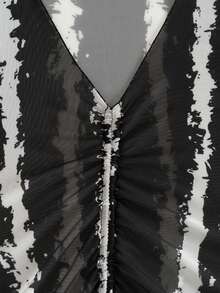 2pcs/Set Elegant Sexy Casual Backless Halter Neck Beach Vacation Outfit, Summer - Multicolor - View 5