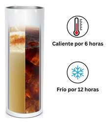 TendenciaTermo De Mafalda Vaso Térmico Skinny Acero Inoxidable 20oz. BlancoCalidad premium - Blanco - Ver 7
