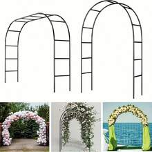 25-Year New Arrival - 1 Black Easy-To-Install Metal Gazette, Stand, Industrial Hardware, Hooks, Garden Arch, Heavy-Duty Steel Frame Supported Arch, Available In Wide Or High Arch Options To Suit Personal Preferences, Suitable For Climbing Plants, Roses, Vegetables, Balloon Arches, Outdoor Garden Decoration, Ideal For Valentine's Day. - Black - View 9