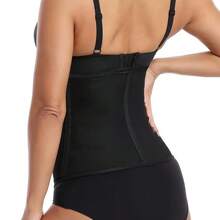 Adjustable Multi-Bone Support For Women - Waist Trainer With External Zipper - Internal Button Design - Double-Layered Padded Abdominal Control - Breathable And Ultra-Thin For Workouts - And Postural Support Suitable For All Seasons. Your Waist - 黑色 - 查看 9