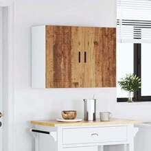 vidaXL Porto Küchenwandschrank, Altholz, Holzwerkstoff - Braun - Übersicht 4