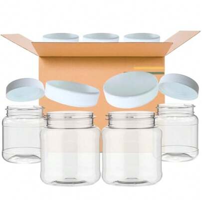 mhjPack Envases PET Cilíndricos 250 ml con Tapa Plana Blanca Tarro Plástico Personalizable para Recuerdos Dulceros Kits y Manualidades BPA Free 15Sleeping Bags