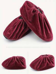 10/5/2/1 Pair Reusable Anti-Slip Shoe Covers - Thick Soft Washable Boot Protectors With Elastic Opening, For Indoor Slippers, Home, Bedroom, Office, Lab - Durable Lightweight Non-Slip Shoe Covers In Coffee, Gray, Blue, Burgundy