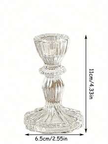 Cirelle 1 件复古玻璃烛台、餐桌装饰摆件、照片道具、长蜡烛、香薰蜡烛、小烛台生日礼物圣诞摆件门厅桌面装饰摆件桌面节日装饰客厅餐厅咖啡桌木质氛围小摆件送给女性的最佳礼物主题托盘摆件儿童房装饰、圣诞礼物、理想的乔迁礼物 - 無色 - 查看 7