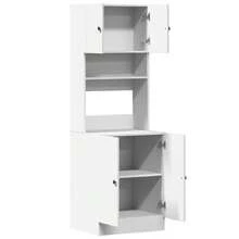 vidaXL Armadio da cucina bianco 60x50x180 cm in legno ingegnerizzato - Bianco - Visualizzare 7