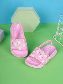 1 Paio di pantofole leggere, comode, alla moda e carine con disegno di unicorno colorato per ragazze, sandali piatti morbidi e versatili da indossare in casa o all'aperto, adatti per la primavera/estate - Rosa - Visualizzare 1