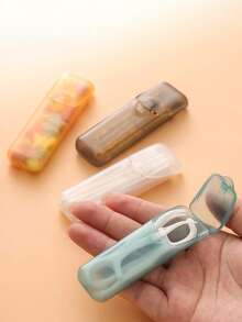 Bộ 4 hộp đựng mini di động (màu ngẫu nhiên) - Hộp đựng tăm xỉa răng, hộp đựng bông gòn, thích hợp để đựng các vật dụng nhỏ, tăm xỉa răng du lịch, chỉ nha khoa, thuốc và trang sức. Bền và đa năng, sử dụng được ở nhà và khi đi du lịch. - Nhiều màu - Xem 7