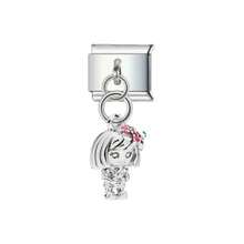 Italian Module Creative DIY Steel Base Jewelry Silver Pendant Handmade Craft Bracelet Accessories Bangle - 21 - View 12