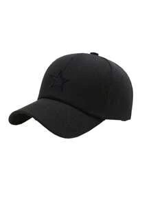 1顶适合3-8岁儿童的黑色星星图案刺绣遮阳帽棒球帽，男女童通用，卡车帽款式，Y2K风格，可调节，适合远足、旅行和返校季。 - 彩色 - 查看 17