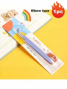 2pcs/Set Stainless Steel Tweezers Set (Straight & Curved), Includes Eyelash Tweezers, Tweezer Stickers And Paper Tape Clips, Multi-Functional Set For Stationery, DIY Scrapbooking, Albums, School Supplies, Macaron Crafts, Cooking, Stickers, Albums, Eyelashes, Jewelry Making, Models And More. - Multicolor - View 19