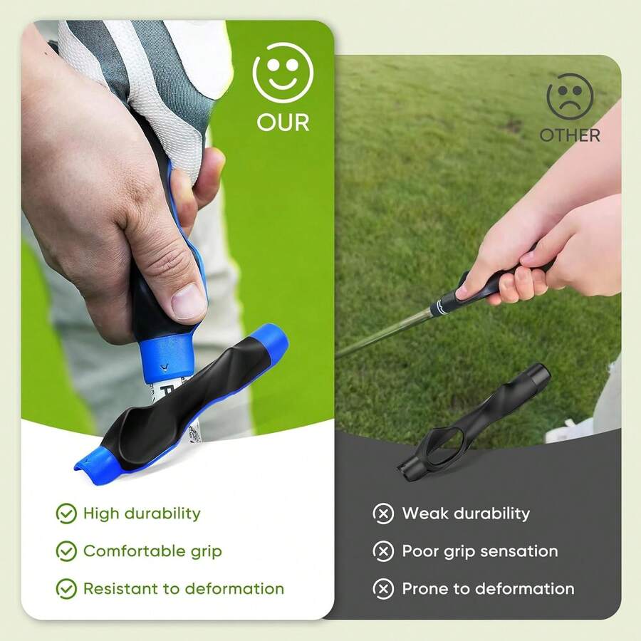 RUNJIG 2026 Golf Grip Trainer, Golf Training Aid, Portable To The Practice Area, Grip Trainer Helps Train Correct Hand Position, Golf Accessory Improves Swing Rhythm - Blue - View 1