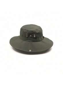 1 chiếc mũ chống nắng mùa hè nhiều màu sắc dành cho cả nam và nữ, kiểu mũ xô đa năng, mũ cao bồi miền Tây, mũ thoáng khí chống tia UV thích hợp cho du lịch và leo núi. - xanh quân đội - Xem 6