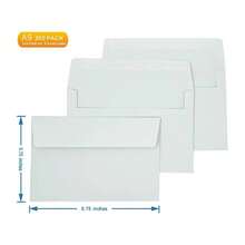 A9 Invitation Envelopes PCS 5.75x8.75 In Windowless Design 120GSM White Paper Envelopes With Printable Quick Self - Seal Invitations, Greeting Cards, Invoices - 200pcs 5.75x8.75 In - View 2