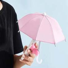 可调节手机支架带迷你伞架 - 户外智能手机遮阳罩 - 便携式手机遮阳罩，车载遮阳伞 - 易于搭配，适合户外旅行 - 彩色 - 查看 5