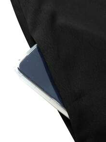 Bata de manga larga con botones de estilo tradicional de Oriente Medio para hombres - Negro - Ver 9