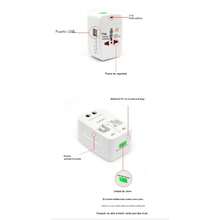 Adaptador y convertidor de enchufe internacional todo en uno, enchufe europeo-americano, interruptor, cargador, interfaz universal, apto para Australia, Estados Unidos, Reino Unido, Nueva Zelanda y Europa, apto para viajar a varios países/regiones, 125 V/6 A, 250 V/13 A - Tipo de Enchufe B USA (110-127V) - Ver 4