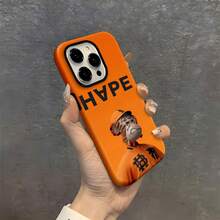 La funda para teléfono con espejo con diseño de personaje de mono HAPE funciona también como un elegante espejo y es compatible con  17,  16 Pro Max,  15 Pro Max,  13 y  12, está hecha de TPU duradero que garantiza protección contra golpes y caídas, es perfecta como regalo para familiares, amigos y ocasiones especiales como cumpleaños, vacaciones o aniversarios. - Blanco - Ver 1