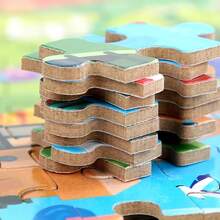 Conjunto de Quebra-Cabeças Infantil - Quebra-Cabeças com Tema de Desenhos Animados (Dinossauro, Sereia, Caminhão de Bombeiros, Espaço, Conto de Fadas, Barco), Brinquedos Educativos Adequados para Crianças Pequenas e Pré-Escolares, Promovem o Desenvolvimento Cognitivo e a Interação Pais-Filhos, Presente Ideal para Meninos e Meninas - Multicolorido - Visão 6