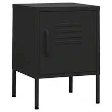 vidaXL Comodino Noir 35x35x51 cm Acciaio - nero - Visualizzare 3