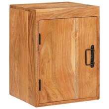 vidaXL Mesa de cabecera 2 unidades marrón madera de acacia macizo - Marrón - Ver 4