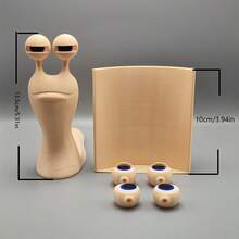 1个蜗牛造型纸巾盒，带3种表情，包含蜗牛身体和1对眼睛，不含纸巾。