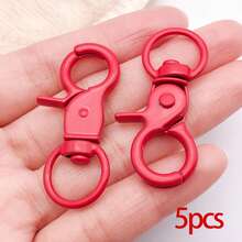 5 Stück bunte Metallkarabinerhaken Drehwirbel Schlüsselanhänger Trigger Schnappverschlüsse mit Schlüsselringen DIY Zubehör für Taschen Schlüsselanhänger Verbinder Schmuckherstellung - Verschiedenfarbig - Übersicht 17