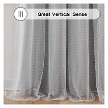 Blackout Curtains 63 Inch - Grey Polka DotRoom Curtains - 70% Blackout Double Layer Sheer Grommet Panels 52x63, 2 Pack - 如圖18 - 查看 6