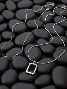 2入組/套幾何掛墜項鍊