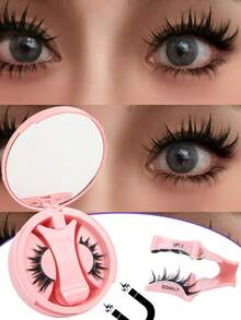 1Pair Anime Eye Magnetic Eyelashes Reusable Magnetic Lashes Kit Waterproof No Glue Needed False Eyelashes For Sensitive Eyes Natural Comic Wet Eyelashes For Daily Makeup - Comic wet eyelashes - View 3