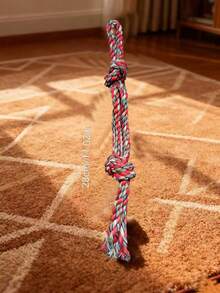 Pet Toy Set: Cotton Rope, Chew-Resistant Dog Toy, Dog Dental Chew Stick (For Teeth Cleaning) - Multicolor - View 7