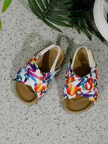 1 Pair Toddler/Baby Open Toe Flat Sandals, Summer - Multicolor - View 6