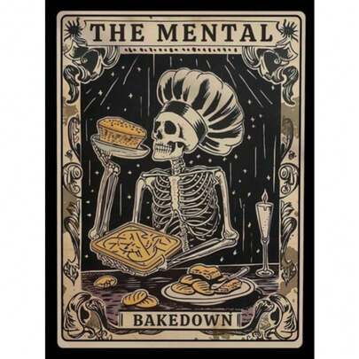 5D Diamond Painting Kit - Tarot Skull, Full Round Diamond, Home Wall Decor, Suitable As Gift For Family, Friends, And Teachers