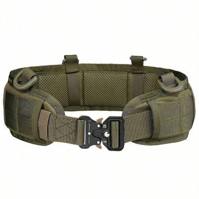 2pcs Outdoor Tactical Waist Belt Set, Nylon Multifunctional MOLLE Real Person CS Training Tactical Waist Belt & Pants Belt For Men