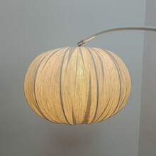 现代创新南瓜形亚麻灯罩，浪漫简约圆形球形吊灯/落地灯灯罩（仅灯罩）