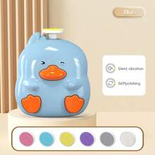 1pc Baby Electric 6-In-1 Nail Grinder, Multi-Head, Anti-Scratch, Child Nail Clipper Manicure Set - Black - View 8