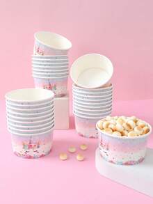 10个8盎司独角兽一次性纸碗，可用作冰淇淋杯、爆米花盒、零食盒、一次性食品容器、彩虹独角兽派对一次性餐具，适用于家庭厨房、餐厅外卖、野餐派对、厨房用品、食品包装、礼品包装盒、独角兽生日派对装饰、婚礼装饰、生日派对用品、婴儿派对装饰、性别揭晓派对餐盘、食品配送及日常使用。 - 獨角獸 - 查看 5